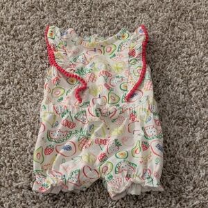 6/$35 Baby Emporio Fruit-Themed Baby Romper with Pink Accents